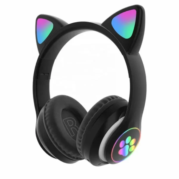 Headphones for Toddler Boy Girl Teen Children w/Microphone for Phone/Laptop/HeadKids Headphones, Cat Ear Wireless Headphones, LED Light Up Bluetooth Over On Ear Pink phones gift for girls| beautiful head phone for girls Headphones for girls| Headphone - Image 4