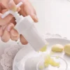 Crockery Mall Home Kitchen Plastic Rotary Handle Pressure Garlic Press Squeeze Twist Presser Crusher Grinder Kitchen Gadget White