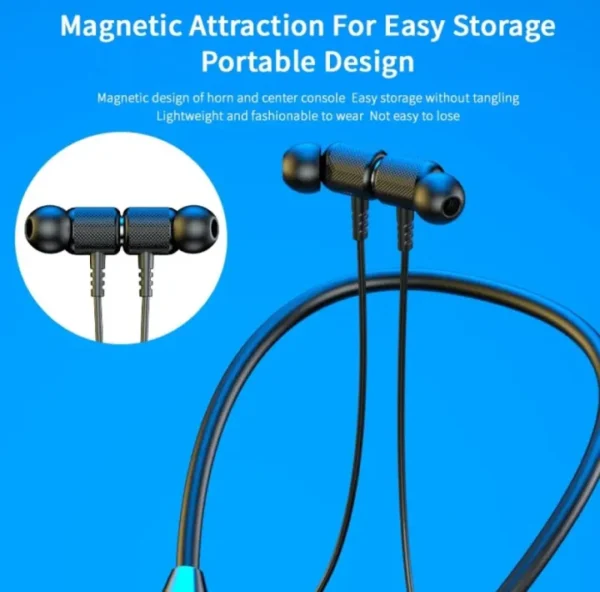 Neckband Wireless Headphone Bluetooth Neckband Magnetic Earphone Sports Running Earbuds Waterproof Bluetooth 5.3 Headset with Mic - Image 2