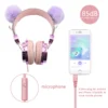 Cute Wired Headphone With Microphone Girls Daughter Music Stereo Earphone Computer Mobile Phone Headset Kid Gift - Image 2
