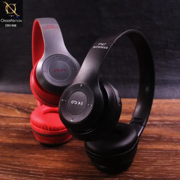 Special P47 Headphone with Pop Window Over The Ear Wireless Bluetooth Headphone Support Sd Card - Image 2
