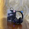 Headphones for Toddler Boy Girl Teen Children w/Microphone for Phone/Laptop/HeadKids Headphones, Cat Ear Wireless Headphones, LED Light Up Bluetooth Over On Ear Pink phones gift for girls| beautiful head phone for girls Headphones for girls| Headphone - Image 7