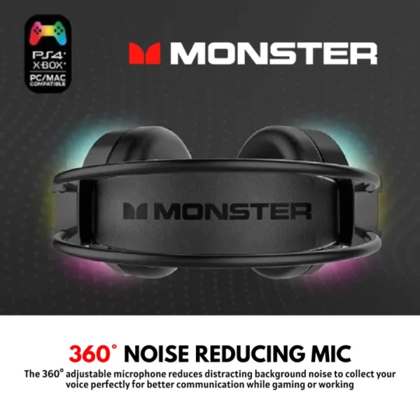 PRO - II RGB Gaming Headphones with Mic for Gaming PC Pubg Mobile PS4 Laptop - 360 Surround Sound Super Bass Vibration Over the Ear Wired Head Phones Gaming Headset with Noise Cancelling Micophone - By Unique Mall - Image 11