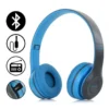 Wireless Headphones, P47 Bluetooth Foldable Headset with Microphone Support FM Radio TF for PC TV Smart Phones & Tablets Etc With Charging Cable - Image 4