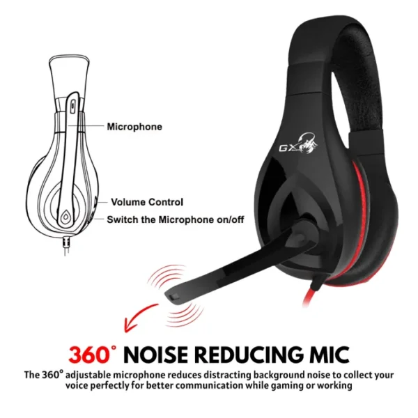 PRO - II RGB Gaming Headphones with Mic for Gaming PC Pubg Mobile PS4 Laptop - 360 Surround Sound Super Bass Vibration Over the Ear Wired Head Phones Gaming Headset with Noise Cancelling Micophone - By Unique Mall - Image 5