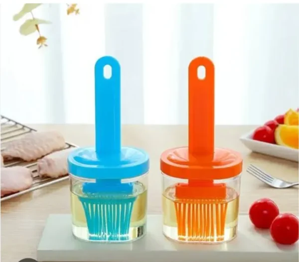 oil brush jar home cooking accessory cooking tool organizer cooking brush with stand kitchen gadget - Image 4