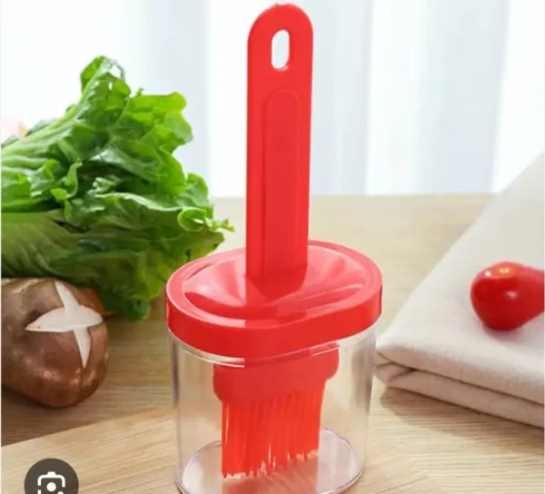oil brush jar home cooking accessory cooking tool organizer cooking brush with stand kitchen gadget - Image 2