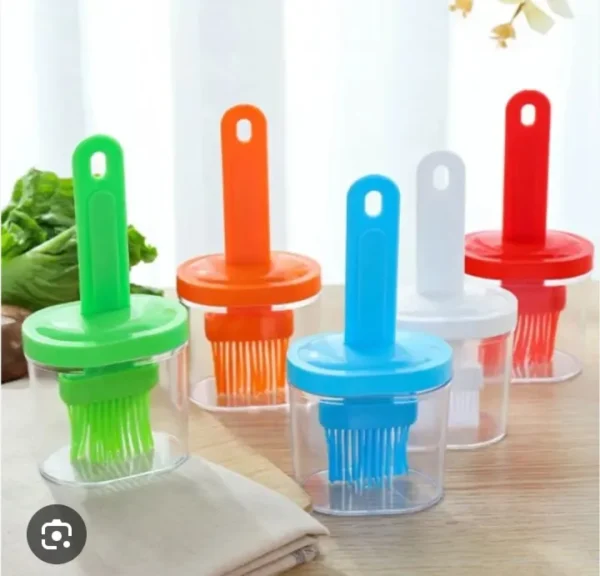 oil brush jar home cooking accessory cooking tool organizer cooking brush with stand kitchen gadget - Image 3