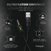 K2 PRO Gaming Headphones with Noise Reducing Microphone ~ Black Camouflage Headset with Hi-Fi Subwoofer Stereo Sound with Bass for Mobile, PC, Laptop, Computer, PlayStation4, Xbox ~ Noise Cancelling PS4 Headphone with Mic - USB + 3.5mm Wire ~ By FunBug - Image 8