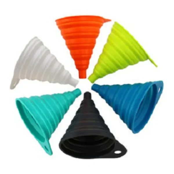 Silicone Funnel Collapsible Flexible Foldable Kitchen Gadget for Home