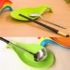 FOOD GRADE SILICONE HEAT RESISTANT SPOON REST UTENSIL SPATULA HOLDER GADGET KITCHEN STORAGE RACK TOOL AID HOME ORGANIZER - Image 3