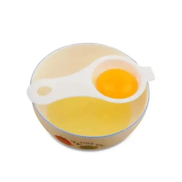 Egg Separator Cake Cooking Tools White Filter Sifting Processing Dispenser Baking Gadget Utensils Yolk Separation Essential Food Grade Material For Home Family Divider Cakes Pastry Bakeware Dividers Safe Practical Hand Kitchen Tool Easy Sieve - Image 3
